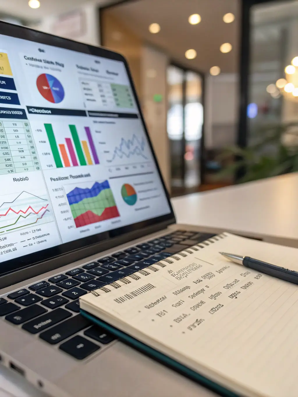 An image showing digital marketing analytics dashboards with graphs and ad performance metrics, illustrating Twins Groups LLC's performance marketing expertise.
